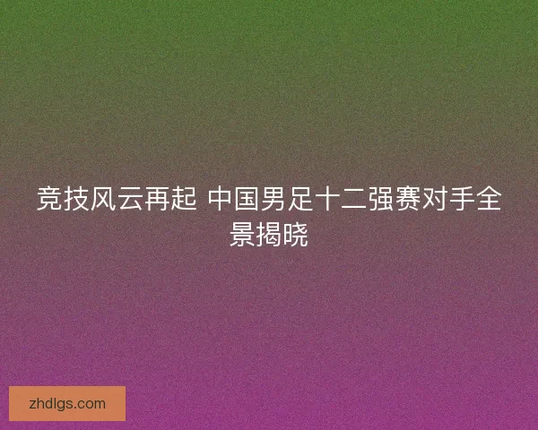 竞技风云再起 中国男足十二强赛对手全景揭晓